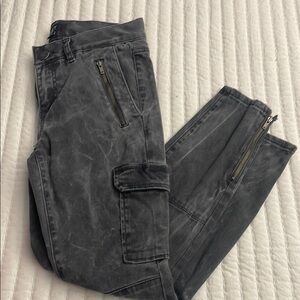 Loft 0P Gray Cargo Pants